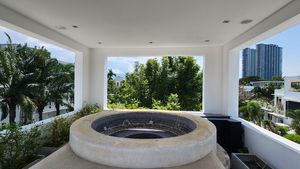 The rooftop jacuzzi