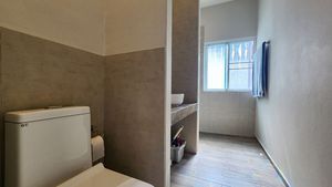 The smaller of the bathrooms