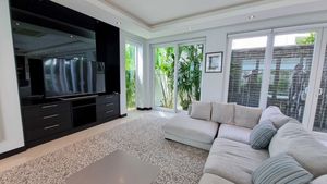 The sofa-lounge for the movie evenings