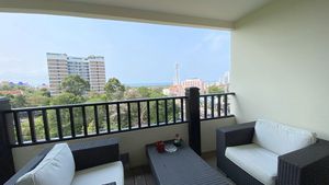 There are two balconies with sea views