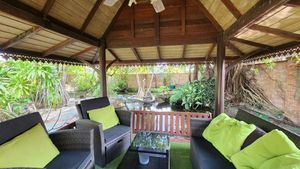 Unwind above the koi pond in the Sala