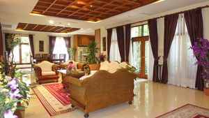 Views across the lavish living area