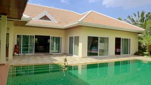 The main rooms all lead to the pool