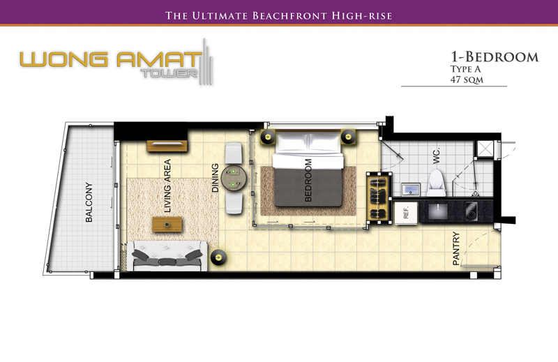 Wong Amat Tower High Class Beachfront 1 Bedroom Condo Thailand Property Gate